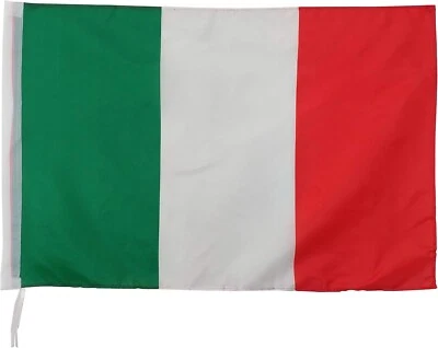 BANDIERA NAZIONALE ITALIA ITALIANA TRICOLORE CON ASOLA EUROPEI CALCIO 60x90 cm - Immagine 1 di 4