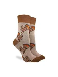 Calcetines Simple Turkeys para mujer talla 9-11 tostados/marrones buena suerte aves moda nuevos* - Imagen 1 de 1