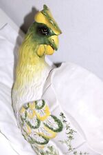 Majolica Italian Pottery BIRD Planter Pot Lemon Yellow & Green Mid 20th C- 17.5"