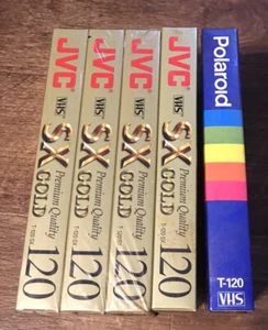 4 Lot JVC SX T-120 VHS Tapes Premium Quality 120 Min.6 Hrs. New Sealed! Plus 1 - Picture 1 of 4