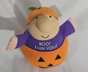 Vintage 1989 ZIGGY Halloween Boo! I Luv You! Pumpkin Plush Plastic / Rubber Face - Picture 1 of 5