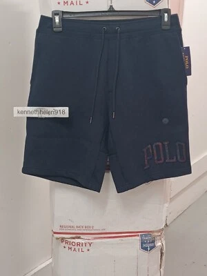 POLO RALPH LAUREN PAISLEY LOGO DOBLE PUNTO PANTALONES CORTOS AVIATR AZUL MARINO PARA HOMBRE TALLA M Foto 1 de 4