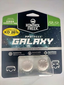 2x KontrolFreek FPS Freek Galaxy White Thumbstick Grips Xbox One Series X S Trac - Picture 1 of 3