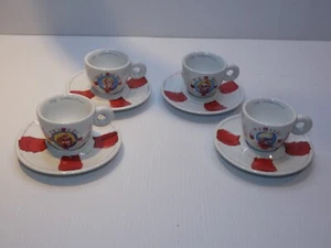 Illy Collection Days of Week Set 4 Espresso Cups/Saucers - Picture 1 of 9