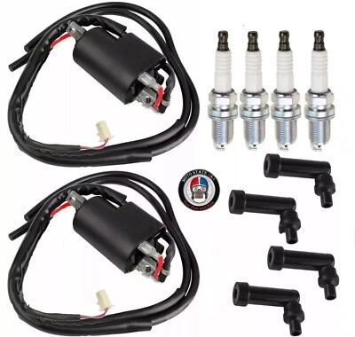 2x Bobina de encendido + tapas de bujía para Yamaha XJ550 Seca (1981 1982 1983) Foto 1 de 4