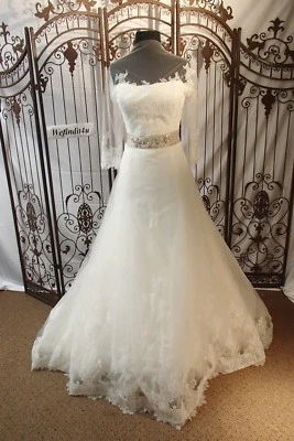 VESTIDO DE NOVIA MANGA 3/4 WW111 W SAN PATRICK KKK4009 TALLA 14 BLANCO ROTO $2899 Foto 1 de 4