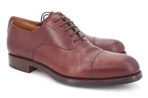 $590 | CARMINA UK 8 US 9 BURDEOS CUERO PUNTERA OXFORD BALMORAL CAJA Y BOLSOS - Imagen 1 de 21