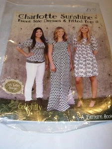CRAFTS TEEN UNCUT Sewing Pattern charlotte sunshine dress top shirt size 8-16 - Picture 1 of 3