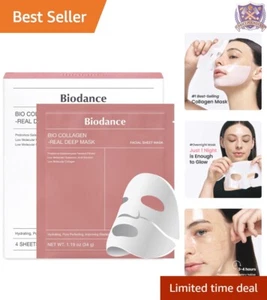 -Collagen Sheet Mask 4ct Hydrating Pore Minimizing Overnight Treatment - Picture 1 of 11