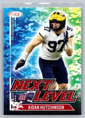 2022 SAGE HIT Next Level #90 Aidan Hutchinson Michigan Wolverines RC - Image 1 of 2