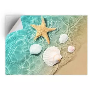 More details for 1 x vinyl sticker a5 - seashell starfish beach ocean shells  #16972