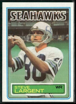 Steve Largent 1983 Topps #389 Seattle Seahawks - Image 1 of 2