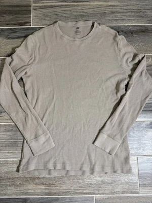 Top tejido gofre térmico calce ceñido manga larga tostado talla M capa base H&M para hombre Foto 1 de 4