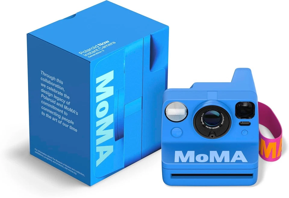 New POLAROID x MoMA CAMERA Instant Film Now 3rd Generation I-Type + 3 Straps NIB - Image 1 of 4