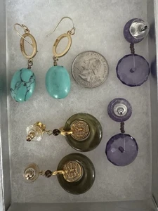 3 pares de aretes colgantes modernos para disfraces - Imagen 1 de 9