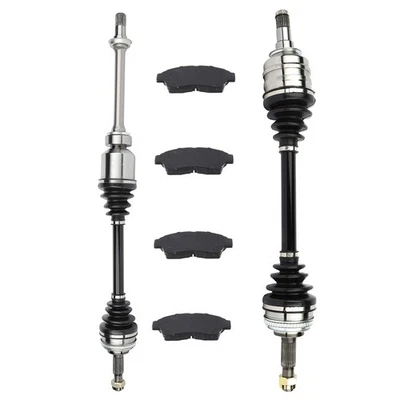 6 peças pastilhas de freio dianteiro de cerâmica + eixo CV para 1992-2001 Toyota Camry 2.2L - Imagem 1 de 4