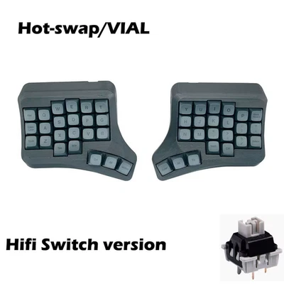 VELVET Split Ergonomic Keyboard 2.4G Wireless Hot Swap VIAL Programmable - Image 1 of 4
