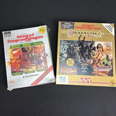 VTG Advanced Dungeons & Dragons Collectors Editions LOT of 2 PC IBM 5.25” SSI - Image 1 of 4