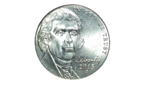 ((DIE CLASH ALERT)) 2015 P Jefferson Nickel **ERROR** Monticello Steps - Picture 1 of 5
