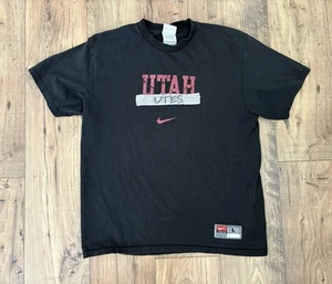 Vintage NIKE Gray Tag College NCAA Utah Utes Large T-Shirt - Picture 1 of 7