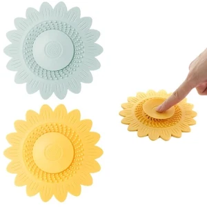 Silicone Sink Drain Cover for Deep Sink, Kitchen, Vanity Basin, Pack of 3 - Picture 1 of 3