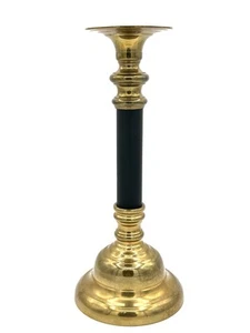 Portavelas Pier 1 grande de latón y negro 13 pulgadas de alto base de 5,5 pulgadas - Imagen 1 de 17