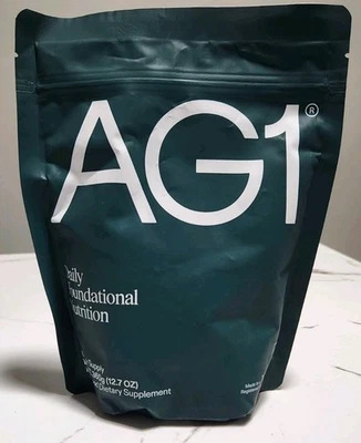 AG1 Daily Foundational Nutrtion... Fornecimento de 30 dias - Bolsa de 12,7 oz (360 g) - Fechada! - Imagem 1 de 4