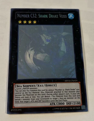 GHOST RARE Number C32: Shark Drake Veiss Yugioh ABYR-EN039 - LP - Image 1 of 4