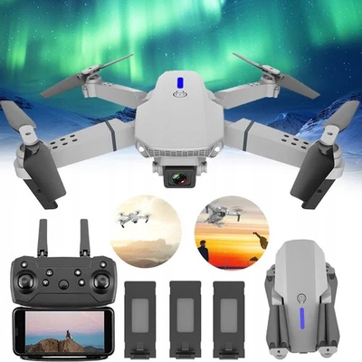 Faltbar WiFi Drohne Mit 4K-HD Kamera Selfie RC Quadrocopter Drone + 3 Akkus - Bild 1 von 4