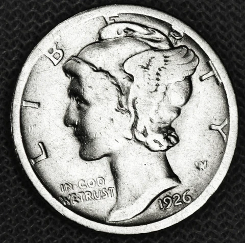 1926-s Mercury Dime.    Better Grade   (Inventory A) Cover