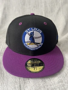 New Era St Louis Cardinals Purple Rain Jordan 12 XII 59Fifty 5950 7 5/8 Hat Cap - Picture 1 of 4