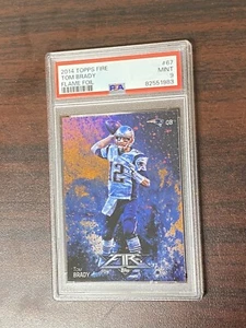 2014 Topps Fire Tom Brady Flame Foil Psa 9 - Picture 1 of 2