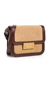 Loeffler Randall Women's Desi Leather Flap Crossbody Bag, Hazel/Espresso, Tan, - Picture 1 of 5