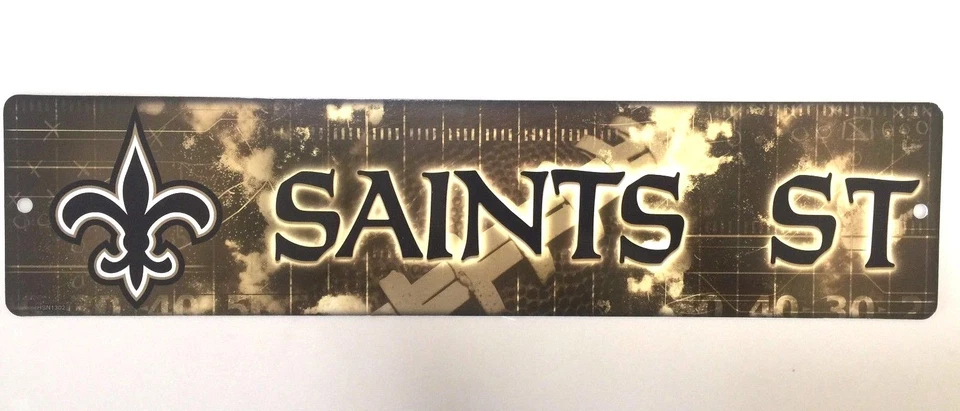 New Orleans Saints Street Sign St Way Avenue NFL Licensed NOLA Drew Brees Kamara - Image 1 of 1