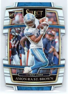 2021 Panini Select #73 Amon-Ra St. Brown Rookie Silver Prizm Die Cut Lions - Picture 1 of 2