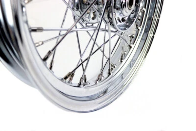 16" x 3.00" Replica F-H Star Hub Wheel Chrome for EL FL UL WL 1936-1966 Harley Foto 1 de 4