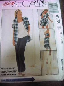 McCALLS 8178 SEW PATTERN NEW UNCUT Miss DRESS JACKET PANTS Sz 10 12 14 OOP 1996 - Picture 1 of 1