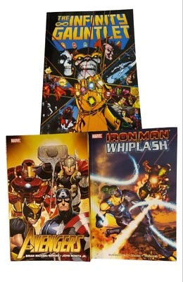 Infinity Gauntlet Marvel Comic Iron Man Perez Avengers Thanos Graphic Novel lot  - Image 1 of 4