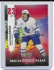 2023-24 Upper Deck Matthew Knies Rookie Class Red Parallel Toronto Maple LEafs