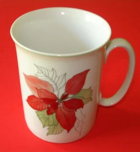 Watercolors Block Spal Portugal Poinsettia Cup Mug by Mary Lou Goertzen 1982 3g - Picture 1 of 8