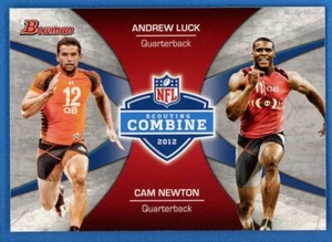 2012 Bowman Combine Competition Insert #CC-LN Andrew Luck - Cam Newton Rookie RC - Picture 1 of 2