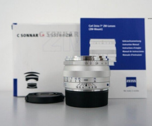 Carl ZEISS C SONNAR T* 50mm f1.5 ZM Mount Lens -SILVER -New from JP -Fast ship!