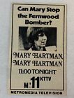 1976 Small Kttv Tv Ad ~ Mary Hartman Mary Hartman Fernwood Bomber