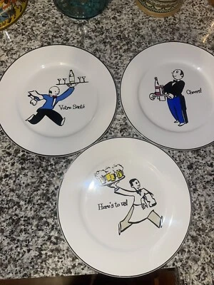 "Juego (3) platos de ensalada de camarero italiano Rosanna aperitivo saludo saludos 8"" Sante" Foto 1 de 2