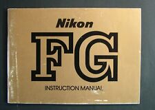 1980  Nikon  Libretto di Istruzioni   FG  nera   EN Language