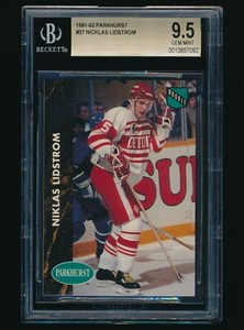 1991-92 Parkhurst rookie #37 Nicklas Lidstrom RC BGS 9.5 Gem Mint