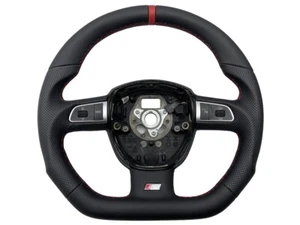 Tuning Lenkrad Leder Lederlenkrad AUDi Q5 8R Multifunktion ABGEFLACHT S-Line - Bild 1 von 6
