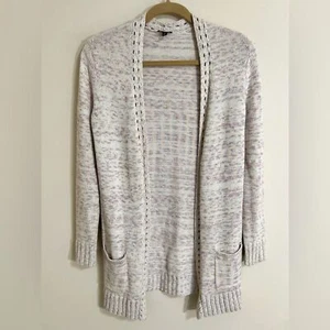 Cárdigan plumero abierto tejido jaspeado punto arco iris talla P TALBOTS Petites para mujer - Imagen 1 de 10