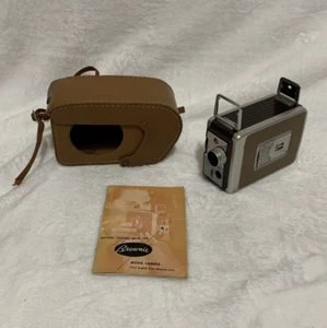 VTG Kodak Brownie Movie Camera 8mm 13MM F/2.7 LENS 1950's with Case and Manual - Picture 1 of 16