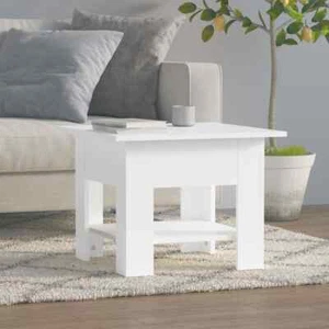 NNEVL Coffee Table White 55x55x42 cm Engineered Wood - Picture 1 of 6